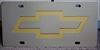 Chevrolet Bowtie gold vanity license plate car tag